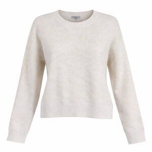 Rails Chance Ivory Animal Print Sweater Crewneck Long Sleeve Medium Cozy KnitTop